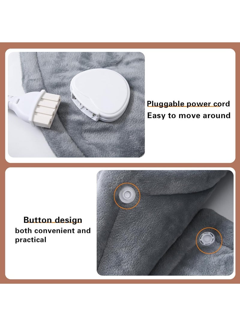 نكومي وسادة تدفئة كهربائية، وسادة تدفئة للرقبة والكتفين والظهر والبطن، تدليك لتخفيف الآلام، تدليك للعلاج الطبيعي - Image 3